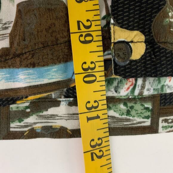 ISLANDER Men's Mustang & Guitar Short Sleeve Button Down‎ Hawaiian Shirt Size 3X - Picture 10 of 10